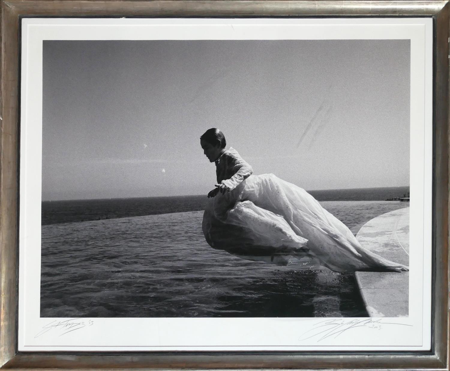 BOB CARLOS CLARKE, 1950 - 2006, LARGE BLACK AND WHITE PHOTOGRAPH Titled 'St. Tropez 03', child - Image 2 of 4