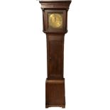 RICHARD STONE, THAME, AN 18TH/19TH CENTURY OAK 30HR LONGCASE CLOCK With 10" engraved brass dial. (