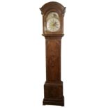 EDWARD RAWLING OF DOVER, AN 18TH CENTURY FIGURED WALNUT LONGCASE CLOCK The brass and silvered dial