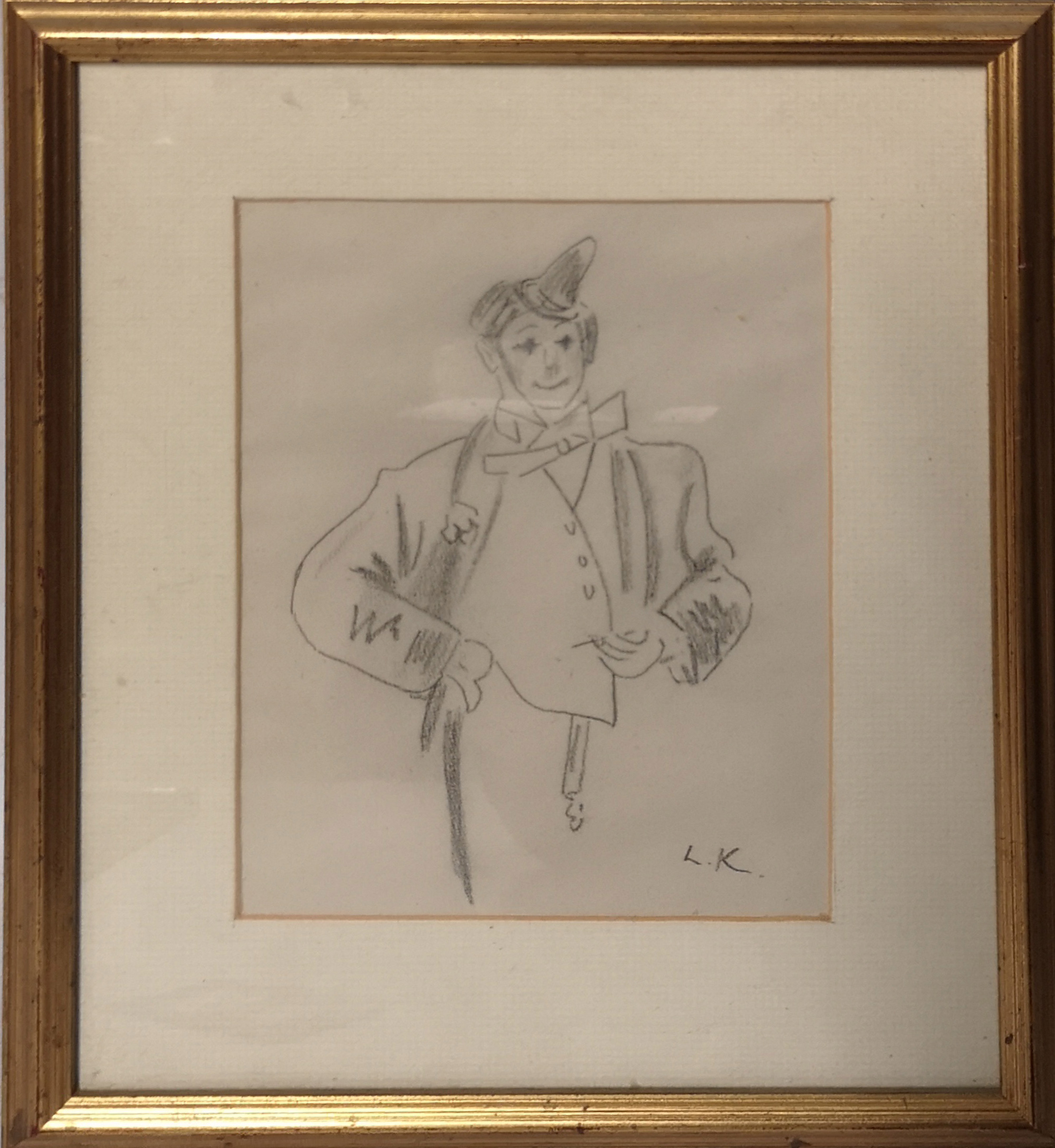 ATTRIBUTED TO DAME LAURA KNIGHT, R.A., 1877 1970, PENCIL DRAWINGClown