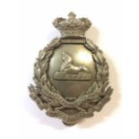 LINCOLNSHIRE REGIMENT, A BRITISH ARMY BRASS BADGE Sphinx Egypt, '2nd Volunteer Battalion'. (approx