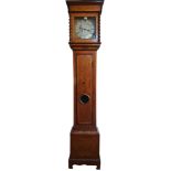 RICHARD PETTIT OF NEW SAMPFORD, A SATINWOOD AND MARQUETRY INLAID LONGCASE CLOCK With silvered and