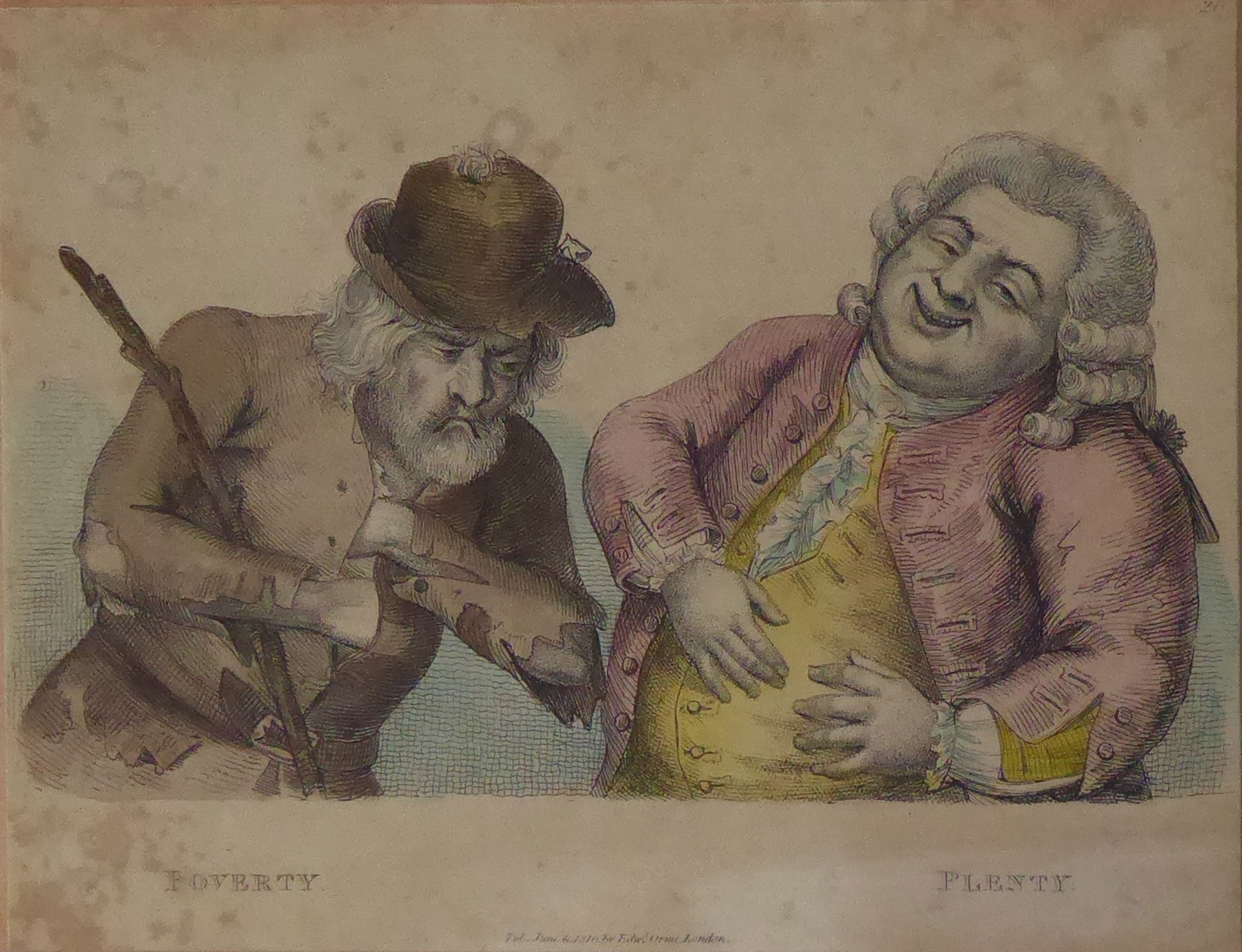 A COLLECTION OF EIGHT EARLY 19TH CENTURY HAND COLOURED ENGRAVINGS Caricatures by Tim Edwin Orme - Image 9 of 11