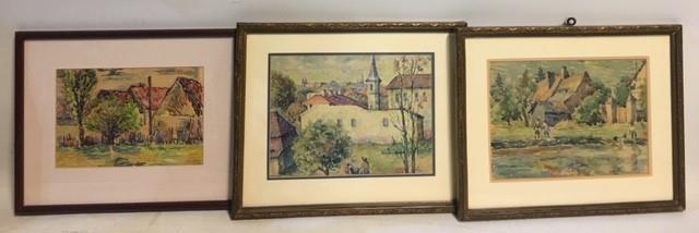 A COLLECTION OF 20TH CENTURY POLISH WATERCOLOURS To include three works signed A. Christ,