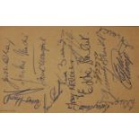 A SET OF ORIGINAL FOOTBALL AUTOGRAPHS Commemorating the football game of Stoke City v Israel, 1962/