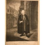 AFTER JOSEPH WRIGHT, 18TH CENTURY MEZZOTINT PORTRAIT William Hopley, by Robert Hancock along with