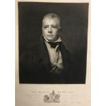 AFTER SIR HENRY RAEBURN, 19TH CENTURY MEZZOTINT PORTRAIT Sir Walter Scott, by William Walker along