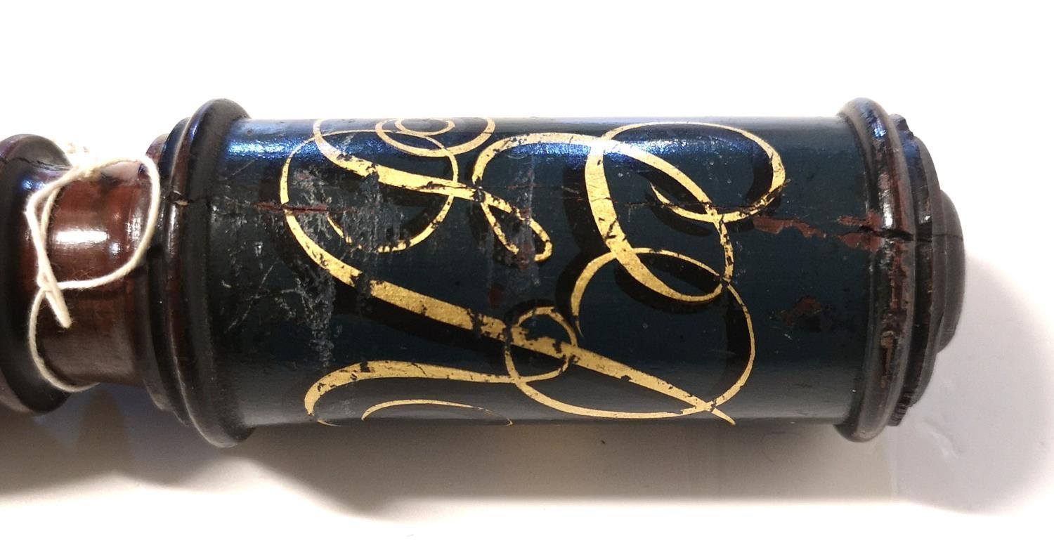 A GEORGE III WOODEN TIPSTAFF TRUNCHEON Hand painted with the Royal Cypher of King George III and - Image 5 of 5