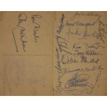 SIR STANLEY MATTHEWS, A SIGNED AUTOGRAPH Commemorating the football game of Stoke City v Israel in