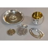 A COLLECTION OF EARLY 20TH CENTURY SILVER WARE Comprising a Sterling silver money clip, a Maria