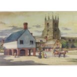 KENNETH LANGSTAFF, A LATE 19TH CENTURY BRITISH SCHOOL WATERCOLOUR 'A View of Deddington,