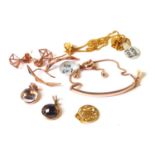 A MIXED COLLECTION OF SILVER JEWELLERY Comprising four pairs of pearl set earrings, a quantity of