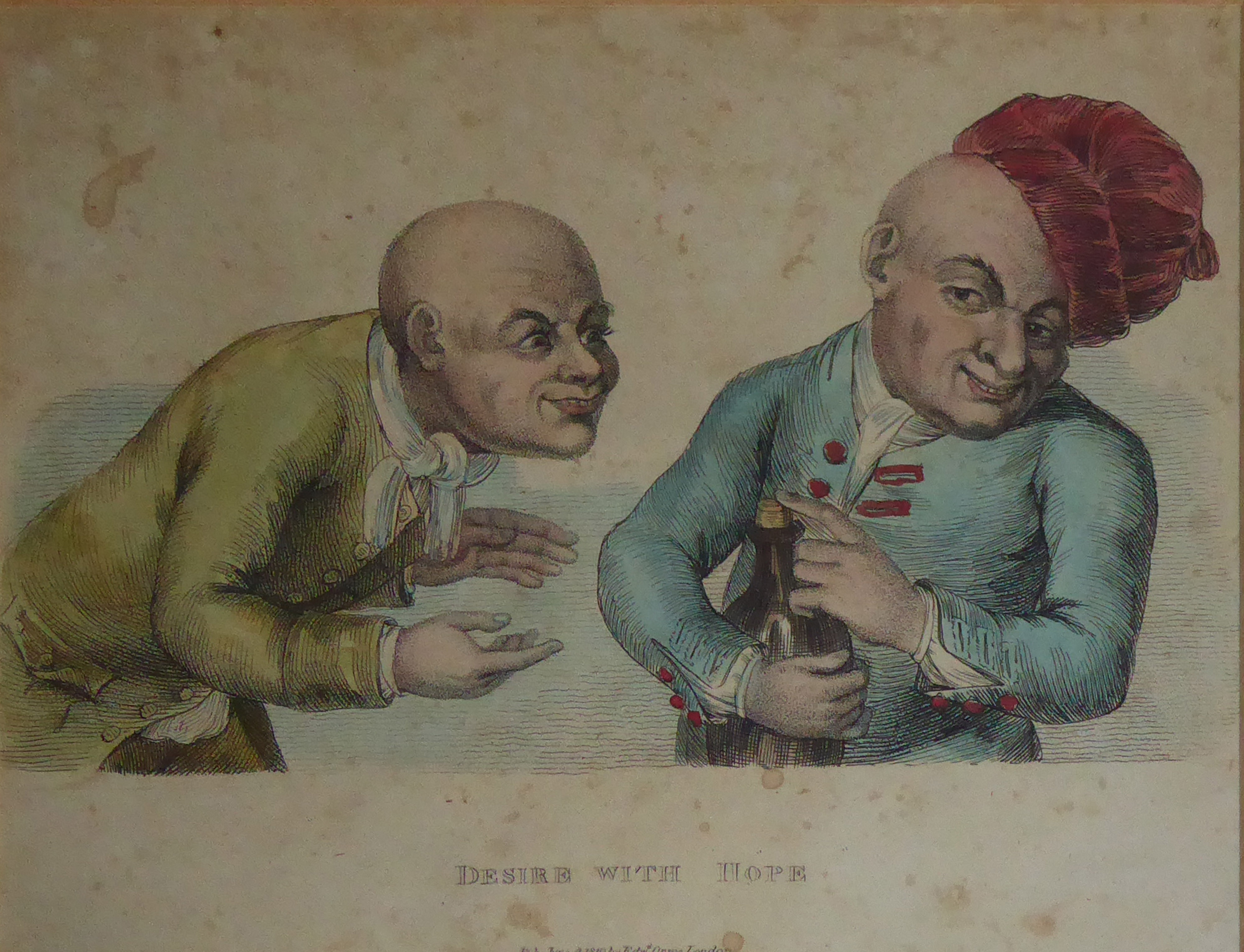 A COLLECTION OF EIGHT EARLY 19TH CENTURY HAND COLOURED ENGRAVINGS Caricatures by Tim Edwin Orme - Image 4 of 11