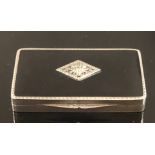 A HEAVY ART DECO HALLMARKED SILVER AND ENAMELED CASE