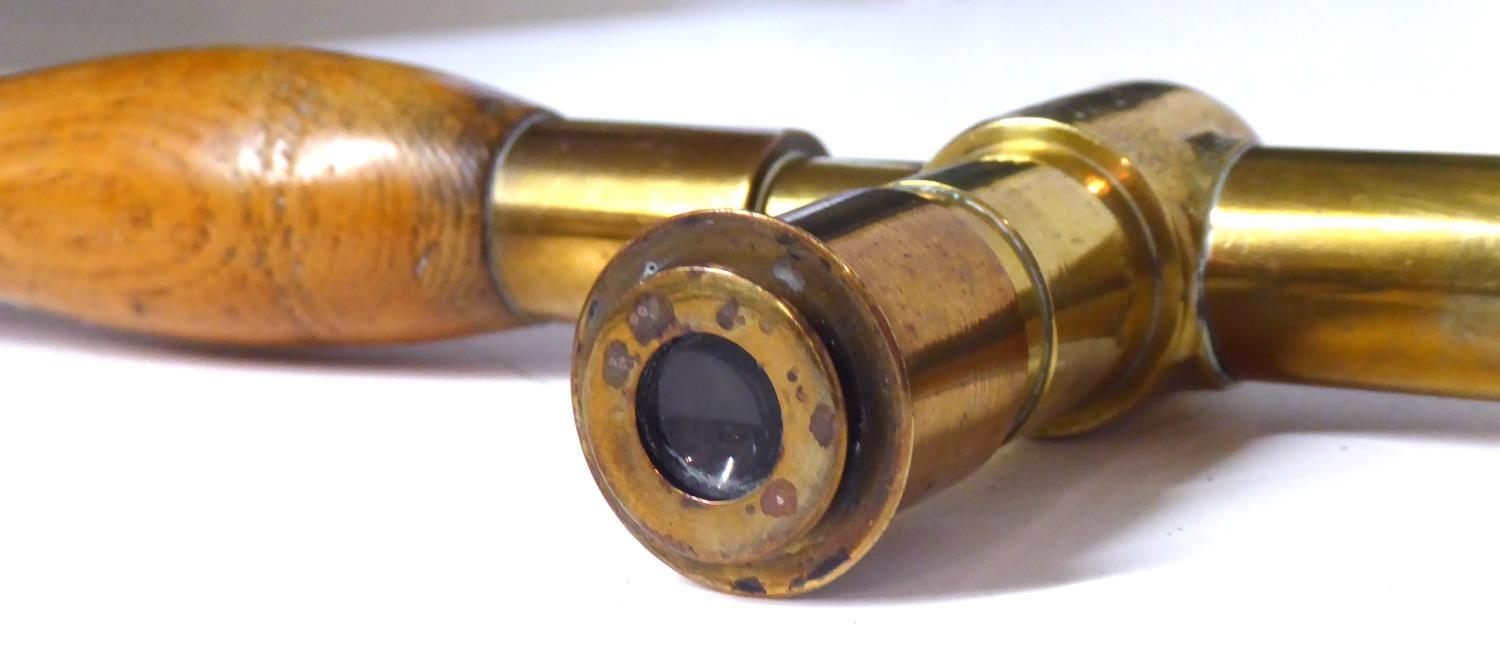 A WW1 BRASS AND OAK MILITARY PERISCOPE Marked to rear 'MK 1X 1918 R and J Beck ltd 29722. With - Image 7 of 9