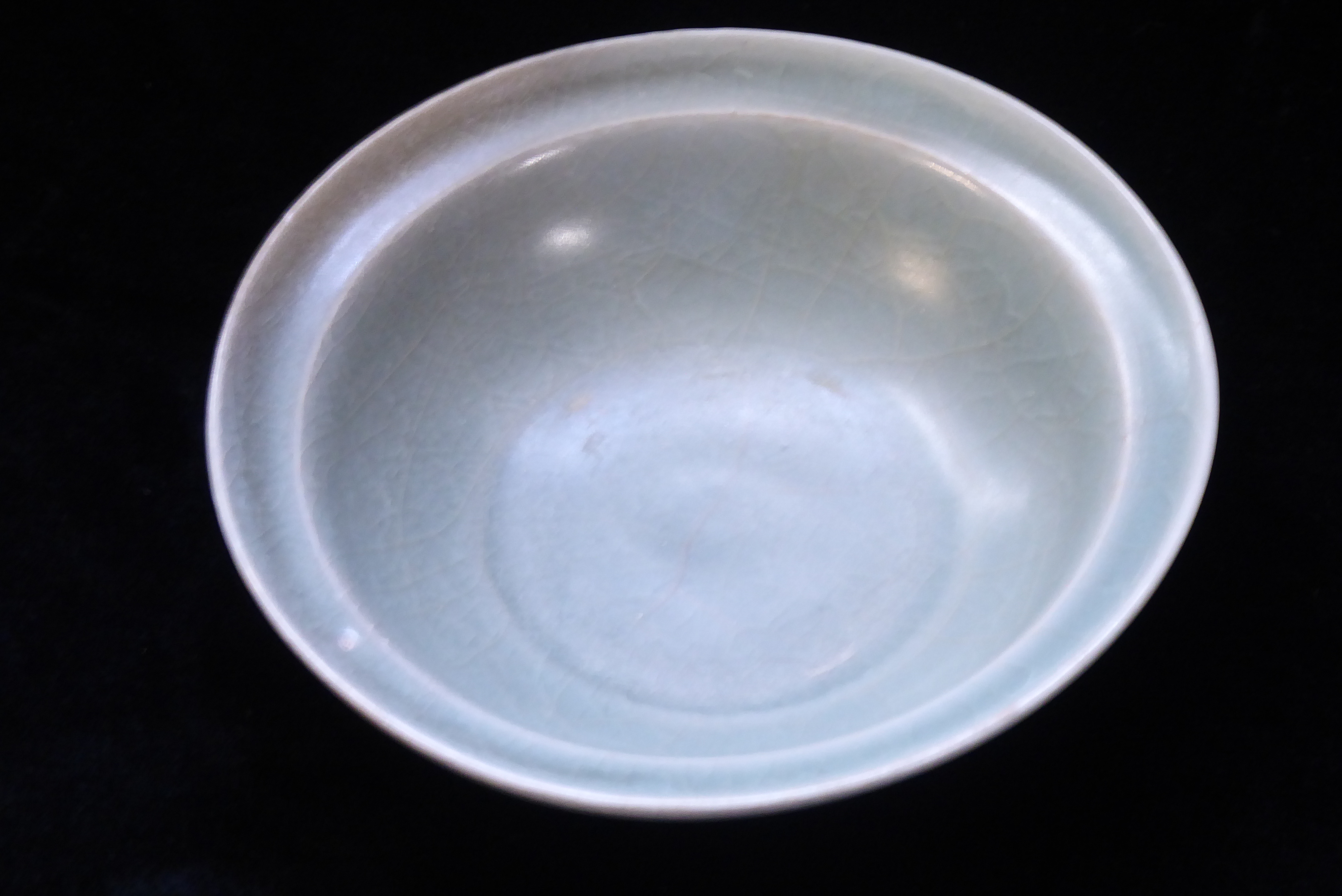 A CHINESE SONG DYNASTY LONGQUAN CELADON GLAZE BOWL Of plain form, together with a vase of plain form