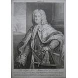 AFTER HAMLET WINSTANLEY, ETCHING Portrait of the right honourable James Earl of Derby, by Gerard