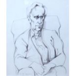 MICHAEL AYRTON, 1921 - 1975, PENCIL AND WASH Titled 'Portrait of Kingsley Martin, 1967', dated,