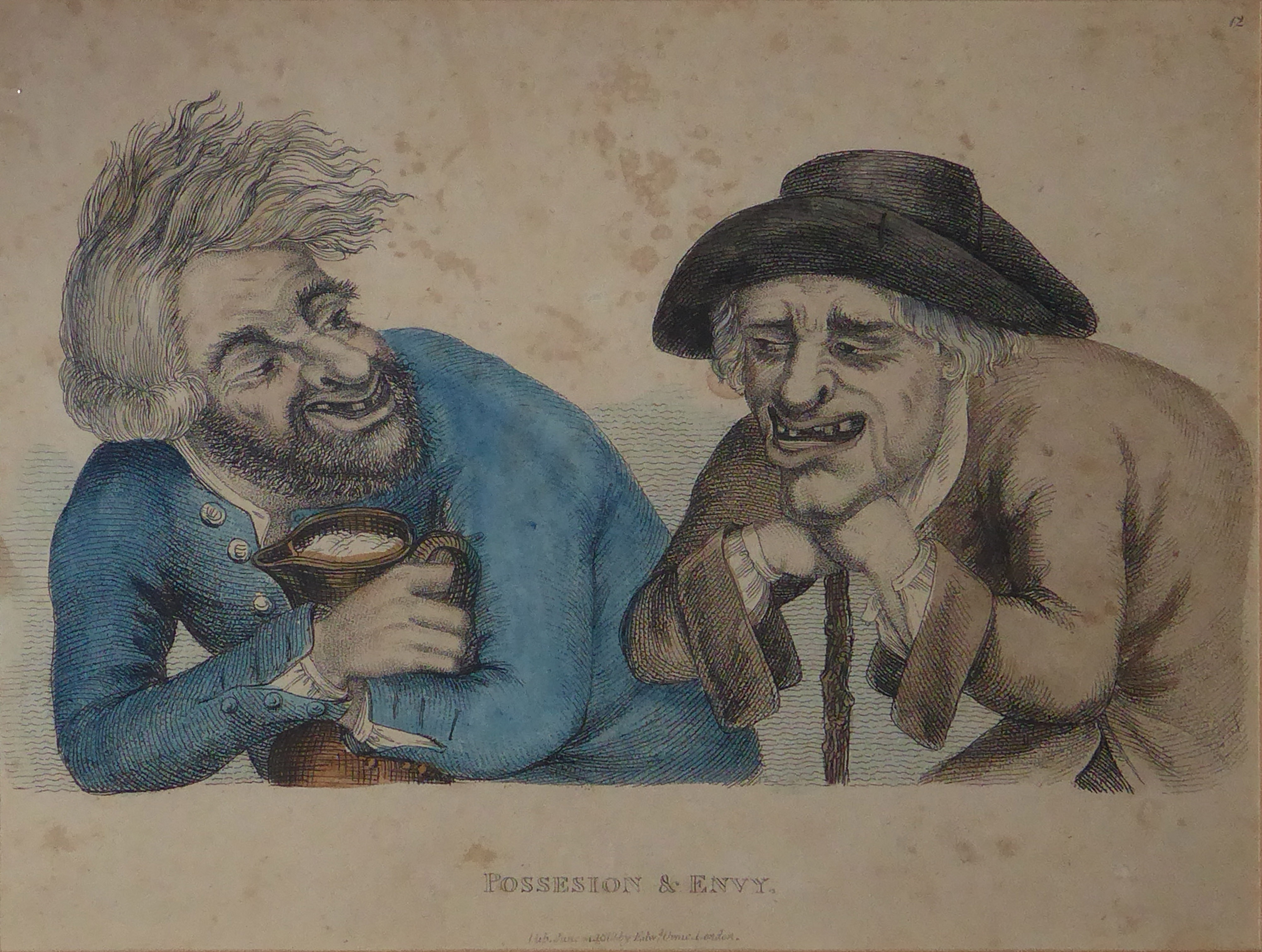 A COLLECTION OF EIGHT EARLY 19TH CENTURY HAND COLOURED ENGRAVINGS Caricatures by Tim Edwin Orme - Image 5 of 11