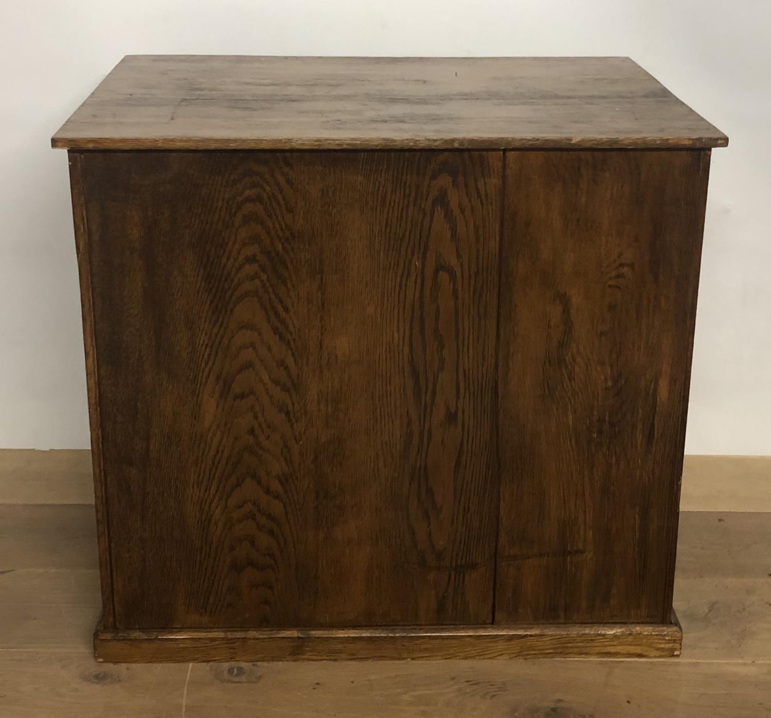 A VICTORIAN OAK SCIENTISTS COLLECTORS CABINET With two glazed doors enclosing 60 drawers, bearing - Image 4 of 4