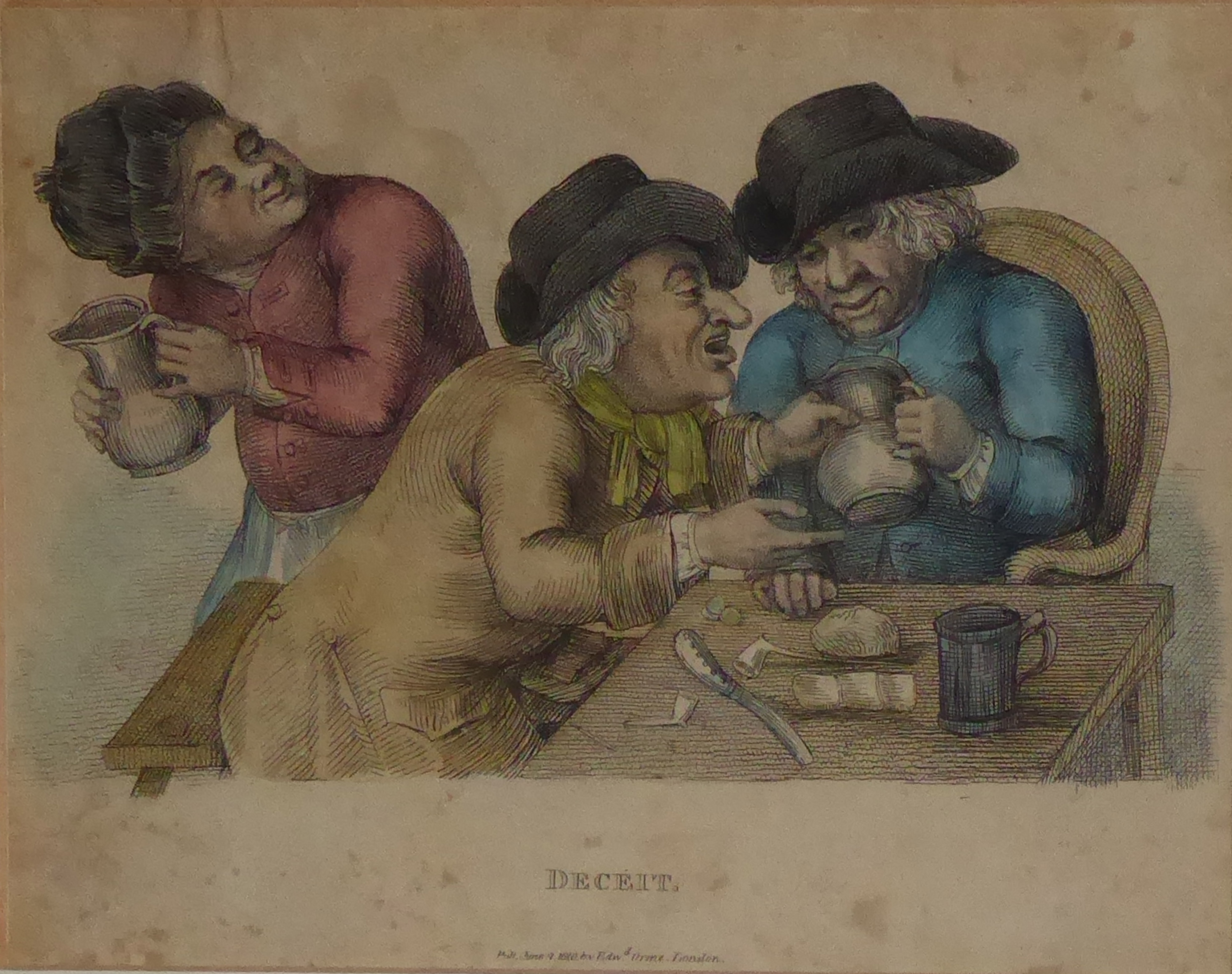 A COLLECTION OF EIGHT EARLY 19TH CENTURY HAND COLOURED ENGRAVINGS Caricatures by Tim Edwin Orme - Image 10 of 11