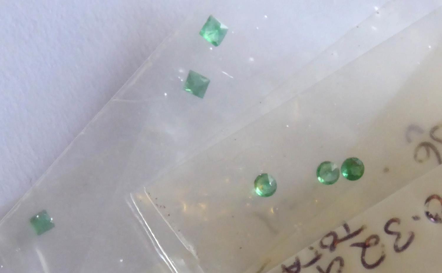 A COLLECTION OF SEVEN LOOSE EMERALDS (approx 1.8mm- - 2mm).