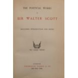 SIR WALTER SCOTT, A LATE 19TH CENTURY LEATHER BOUND BOOK Titled ?The Poetical Works is Sir Walter