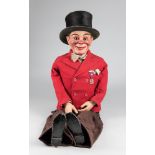 AN EARLY 20TH CENTURY VENTRILOQUIST'S DUMMY. (without hat 125cm x w 40cm) Condition: AF The