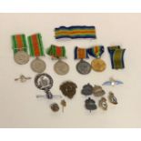 A COLLECTION OF MILITARY MEDALS AND BADGES Royal Airforce, army etc.