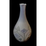 BOHEMIAN LUBENZ FACTORY, A GERMAN ART NOUVEAU JUGENDSTIL PERIOD PORCELAIN ORGANIC BOTTLE FORM