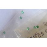 A COLLECTION OF SEVEN LOOSE EMERALDS Approx 1.8mm - 2mm, along with a collection of loose semi