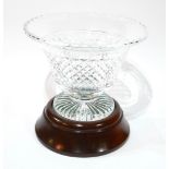 TITANIC, A COMMEMORATIVE CUT GLASS ROSE BOWL Having a flared rim, bearing an etched White Star