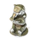 AN EARLY 20TH CENTURY CHROME BEAR CAR MASCOT Marked to base ?Made for The Honey Bear Co. Ltd', by