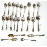 A COLLECTION OF TWENTY GEORGIAN SILVER TEASPOONS Including Oldfield and Woodhouse, 1760. (235g)