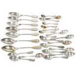A COLLECTION OF EARLY 20TH CENTURY GERMAN SILVER FLATWARE Comprising ten forks, five dessert spoons,