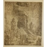 MARIUS ALEXANDER JACQUES BAUER, 1867 - 1932, ETCHING (71/200) Titled 'On Distribuerait au Peuple