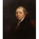CIRCLE OF SIR JOSHUA REYNOLDS, P.R.A. PLYMPTON, DEVON, 1723 - 1792, LONDON, OIL ON PANEL Portrait of