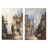 C.J. KEATS, RBA, A PAIR OF LATE 19TH CENTURY GILT FRAMED WATERCOLOURS Beauvais and Halberstadt