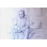 MICHAEL AYRTON, 1921 - 1975, PENCIL Titled ?Portrait of Humphrey Hare, 1958?, signed, dated,