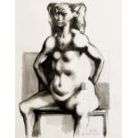 MICHAEL AYRTON, 1921 - 1975, PENCIL AND WASH Titled ?Oracle Astride, 1963?, signed, dated,