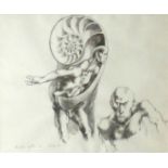 MICHAEL AYRTON, 1921 - 1975, PENCIL Titled ?End of Maze III, 1970?, signed, dated, framed and