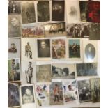 A COLLECTION OF WWI ARMY PHOTOGRAPHS Portraits of soldiers and sweetheart cards. (approx 30)