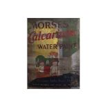 A VERY RARE AND ORIGINAL 'MORSES CALCARIUM WATER PAINT' ENAMELLED ADVERTISING SIGN Possibly the