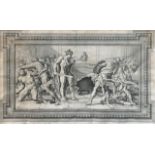 PETRUS AQUILA, A 17TH CENTURY BLACK AND WHITE ENGRAVING Classical frieze after Annibale Carracci,