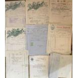 A COLLECTION OF FIFTEEN EARLY 20TH CENTURY LETTER HEADED INVOICES Including France' A. Oo de Beck,
