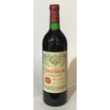 PETRUS POMEROL, 1985, A VINTAGE BOTTLE OF BORDEAUX RED WINE White label reading 'Grand Vin, Mme LP