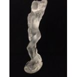 LALIQUE, A BOXED LARGE FROSTED AND CLEAR GLASS FIGURE Titled 'Oceanide', limited edition, bearing