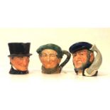 ROYAL DOULTON, THREE CHARACTER JUGS To include captain Ahab.