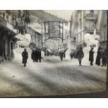 AN EARLY 20TH CENTURY CONTINENTAL SMALL PHOTOGRAPH ALBUM Views of Switzerland with ice sculptures,