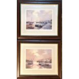 D. MICKLETHWAITE, A PAIR OF LIMITED EDITION COLOURED PRINTS Harbour scenes, bearing certificates